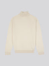 Mens Cotton Knit Roll Neck in Moonstruck