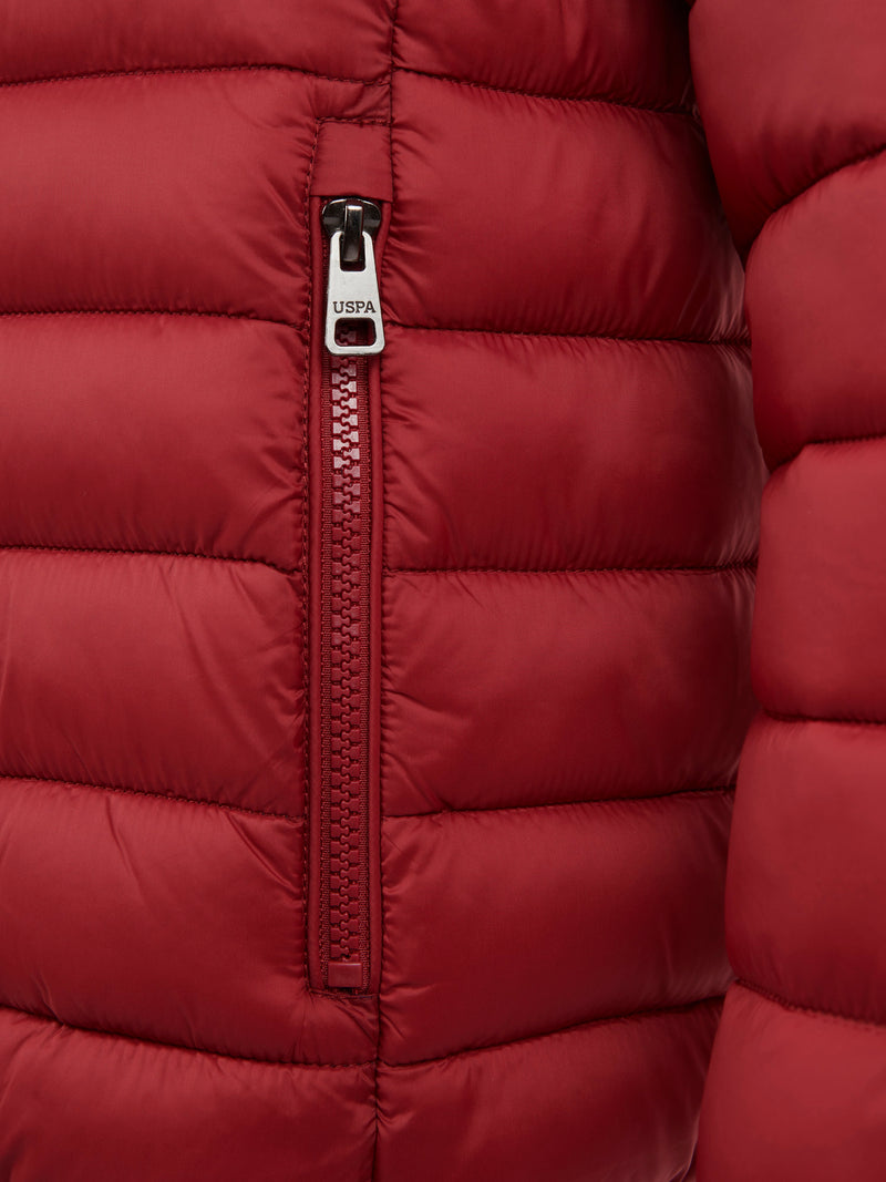 Mens Lightweight Bound Quilted Jacket in Tibetan Red