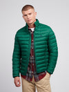 Mens Lightweight Bound Quilted Jacket in Rain Forest