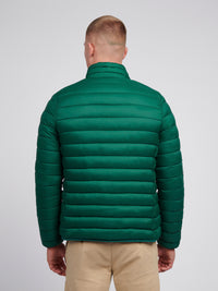 Mens Lightweight Bound Quilted Jacket in Rain Forest