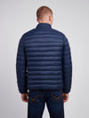 Mens Lightweight Bound Quilted Jacket in Dark Sapphire Navy / Haute Red DHM