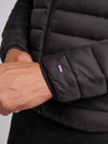 Mens Lightweight Bound Quilted Jacket in Black Bright White DHM