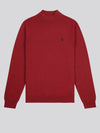 Mens Combed Cotton Turtle Neck in Tibetan Red