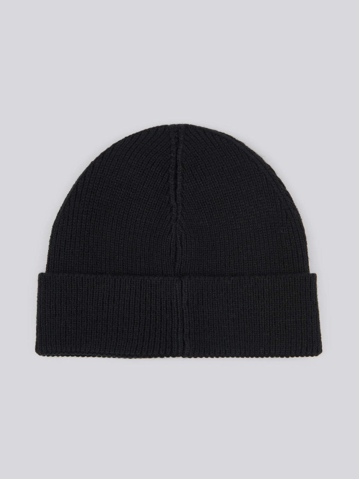 Mens Signature Knit Beanie in Black