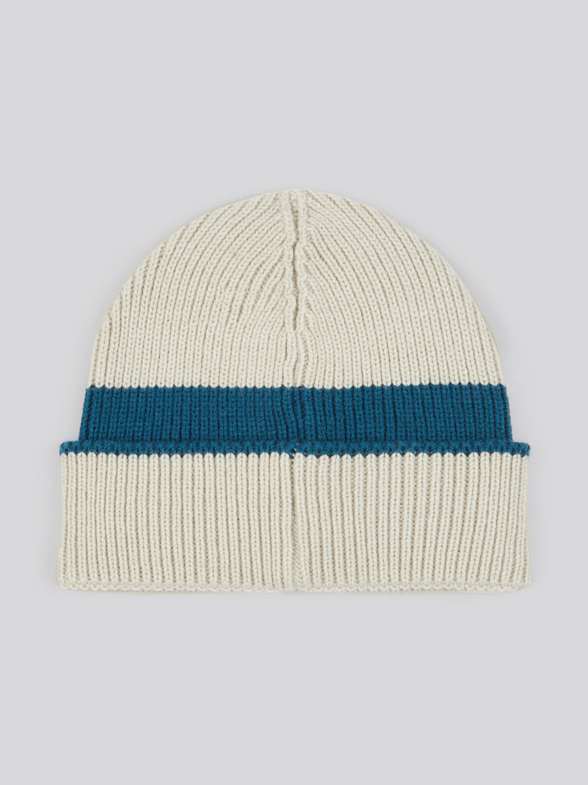 Mens Logo Patch Knit Beanie in Moonstruck