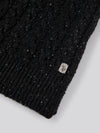 Mens Cable Knit Scarf in Black