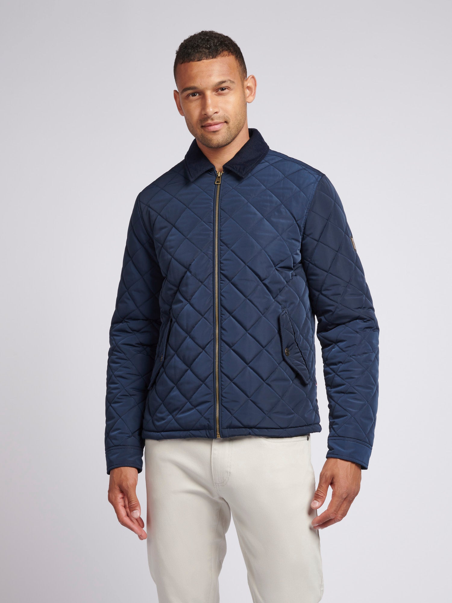 Mens diamond quilted jacket deals