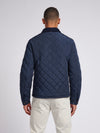 Mens Diamond Quilt Padded Jacket in Dark Sapphire Navy