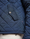 Mens Diamond Quilt Padded Jacket in Dark Sapphire Navy