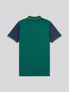 Mens Player 3 Sash Pique Polo Shirt in Rain Forest