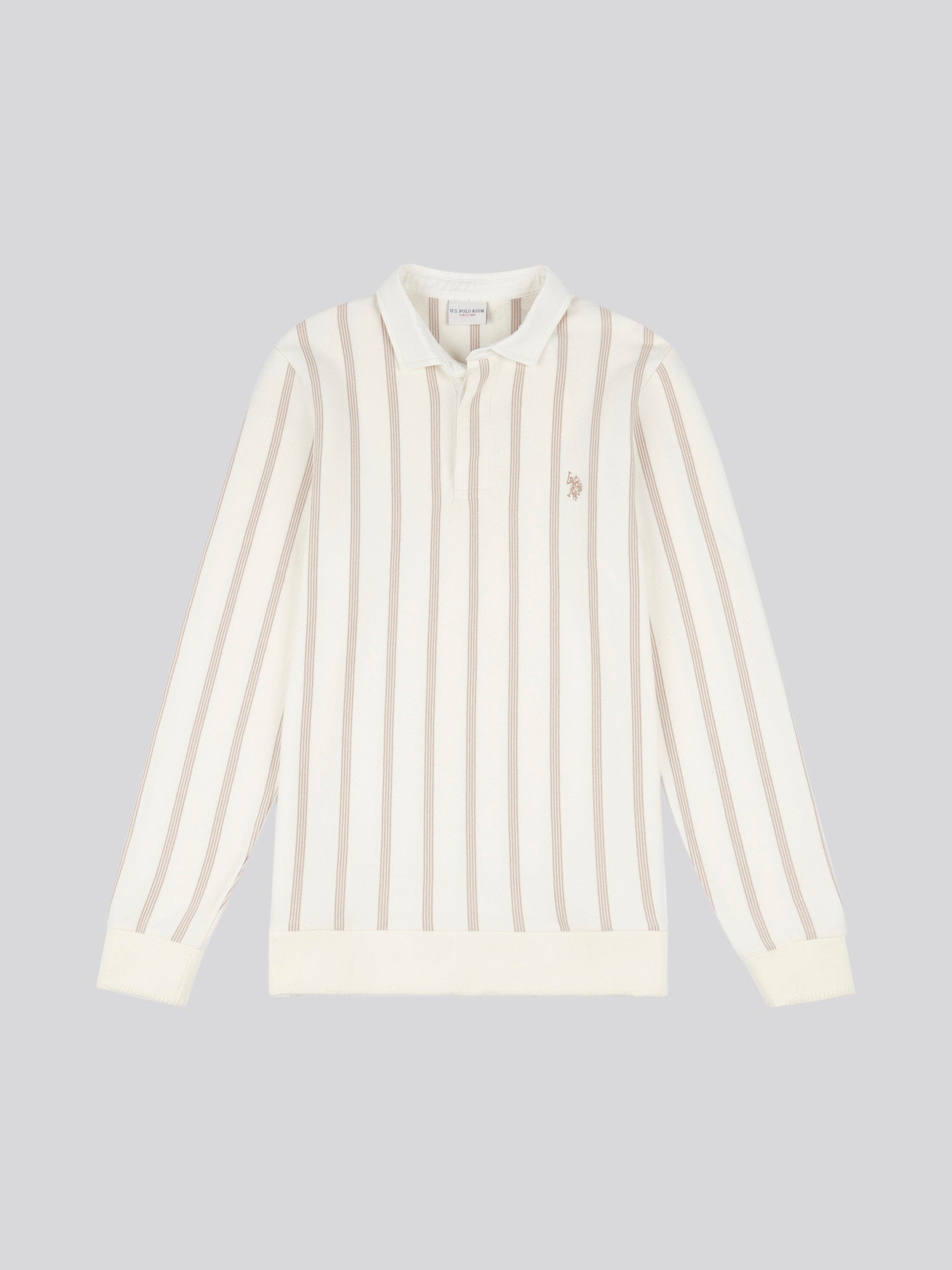 Vertical Stripe Sweat Rugby Whisper White