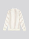 Vertical Stripe Sweat Rugby Whisper White