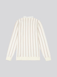 Vertical Stripe Sweat Rugby Whisper White