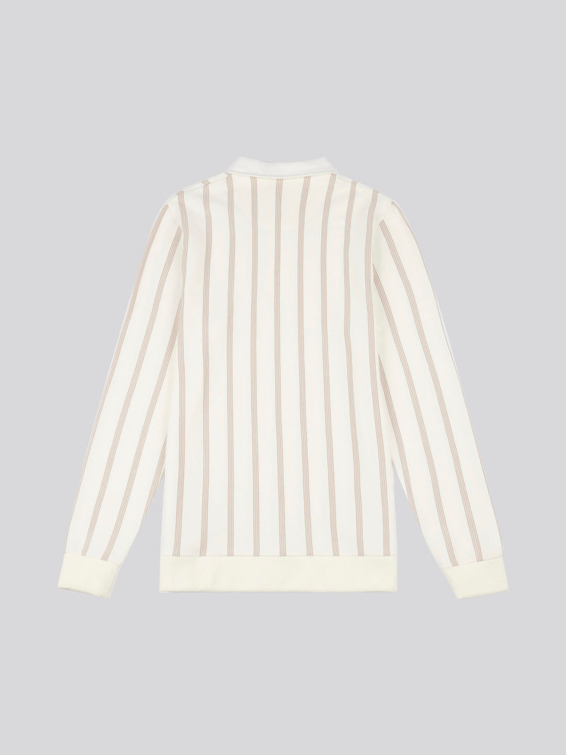 Vertical Stripe Sweat Rugby Whisper White