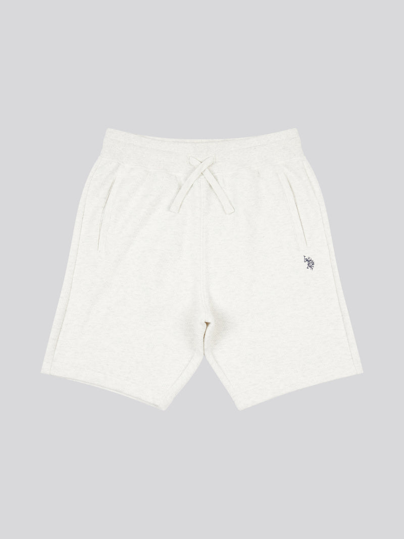 DHM Herringbone Sweat Short Light Grey Marl