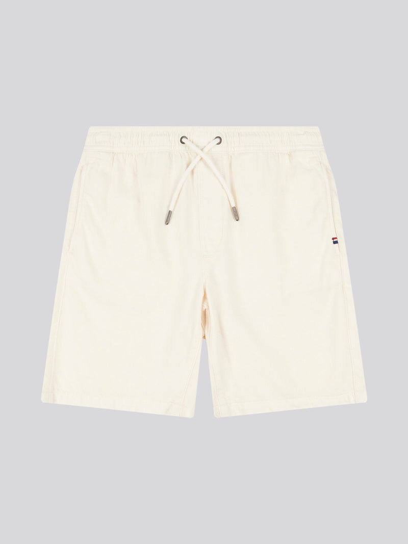 Cotton Twill Drawstring Short Whisper White