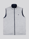 Reversible Clean Front Jersey Lined Gilet Dark Sapphire Navy / Moonlight Blue DHM