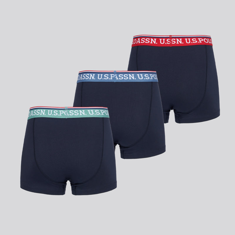 Mens USPA Highlight Boxer Briefs (3 Pack) in Dark Sapphire Navy