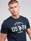 Mens Authentic Graphic T-Shirt in Dark Sapphire Navy