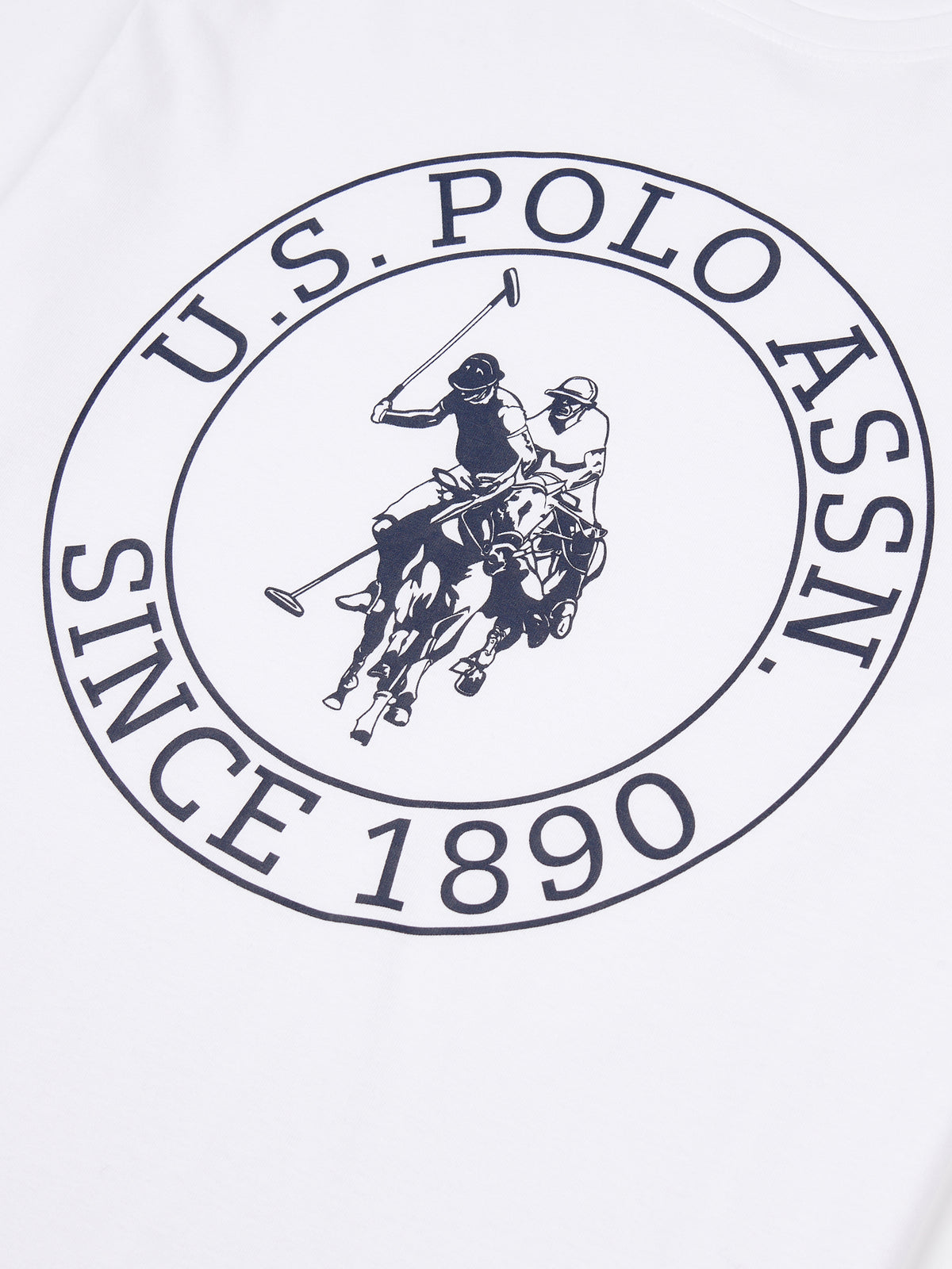 USPA Circle Print Tshirt Bright White