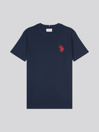 Large DHM T-Shirt Dark Sapphire Navy / Haute Red DHM