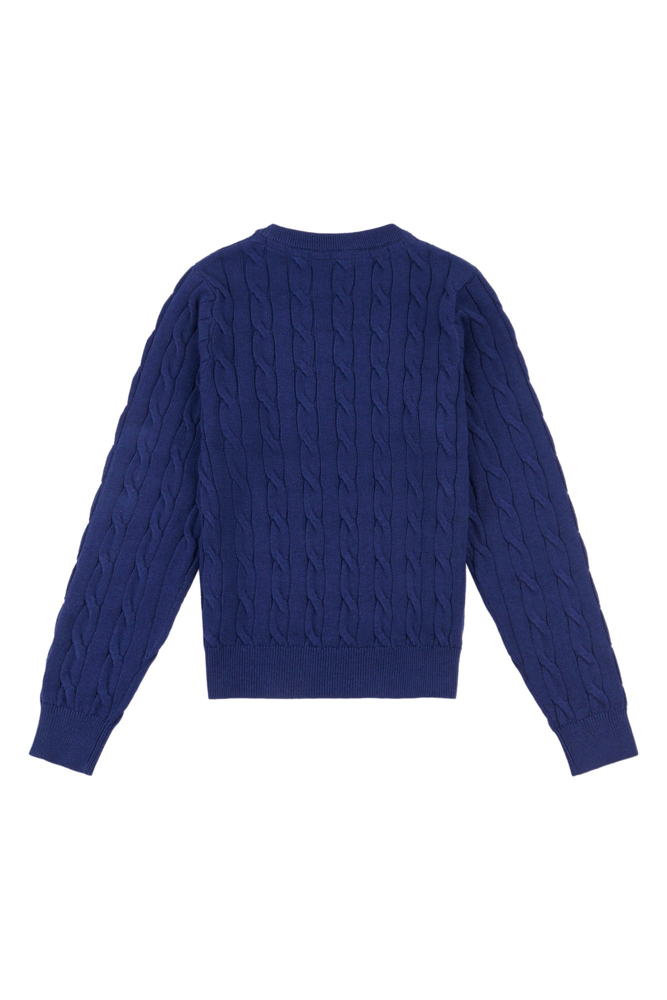 Girls Cable Knit Jumper in Medieval Blue