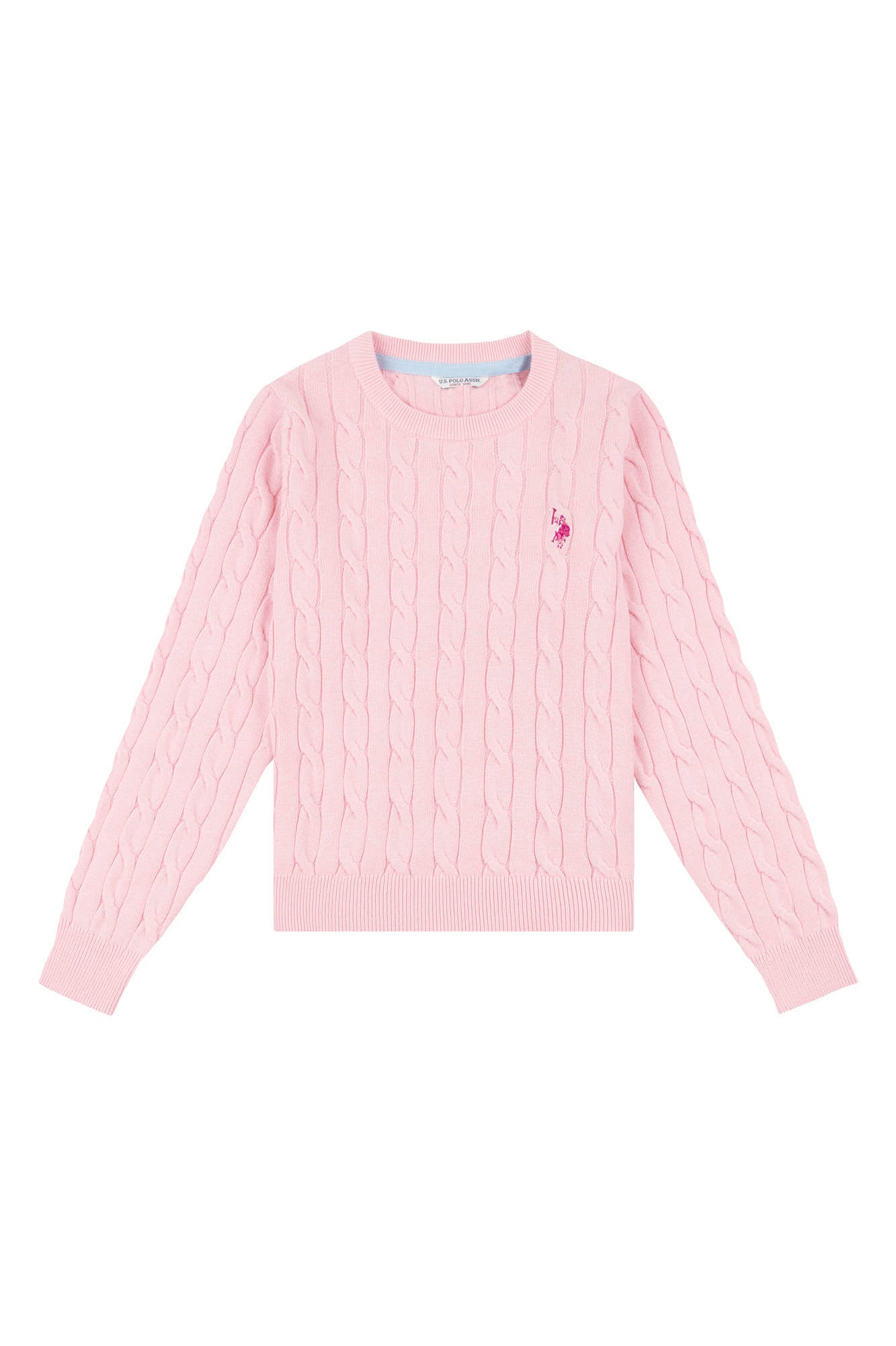 Girls Cable Knit Jumper in Romance Rose