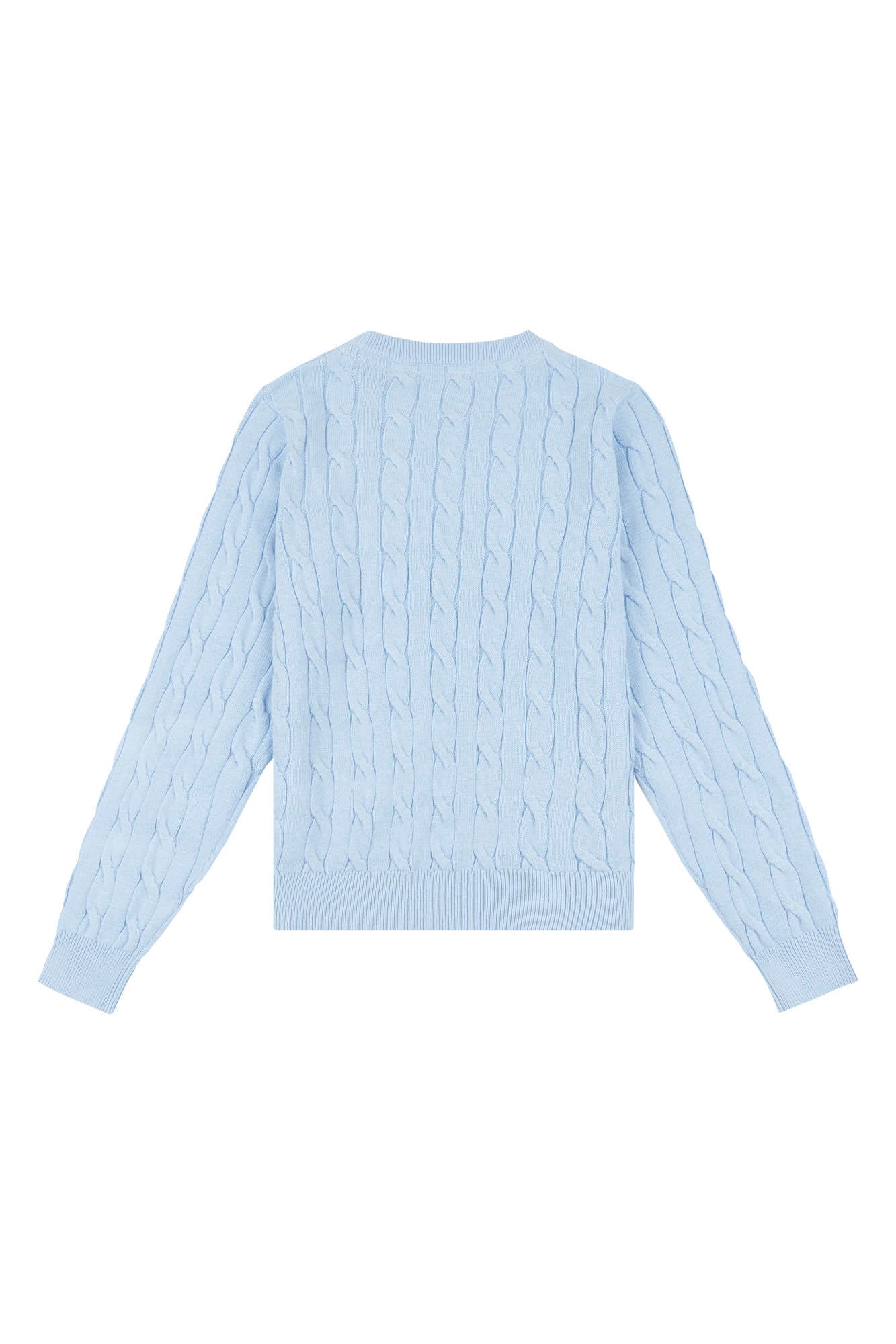 Girls Cable Knit Jumper in Windsurfer