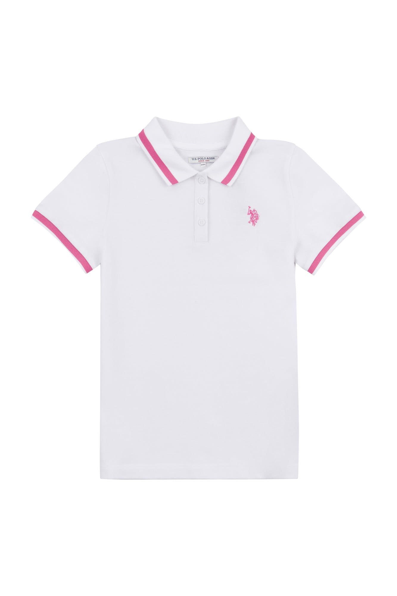 Girls Polo Shirt in Bright White