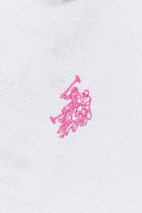 Girls Polo Shirt in Bright White