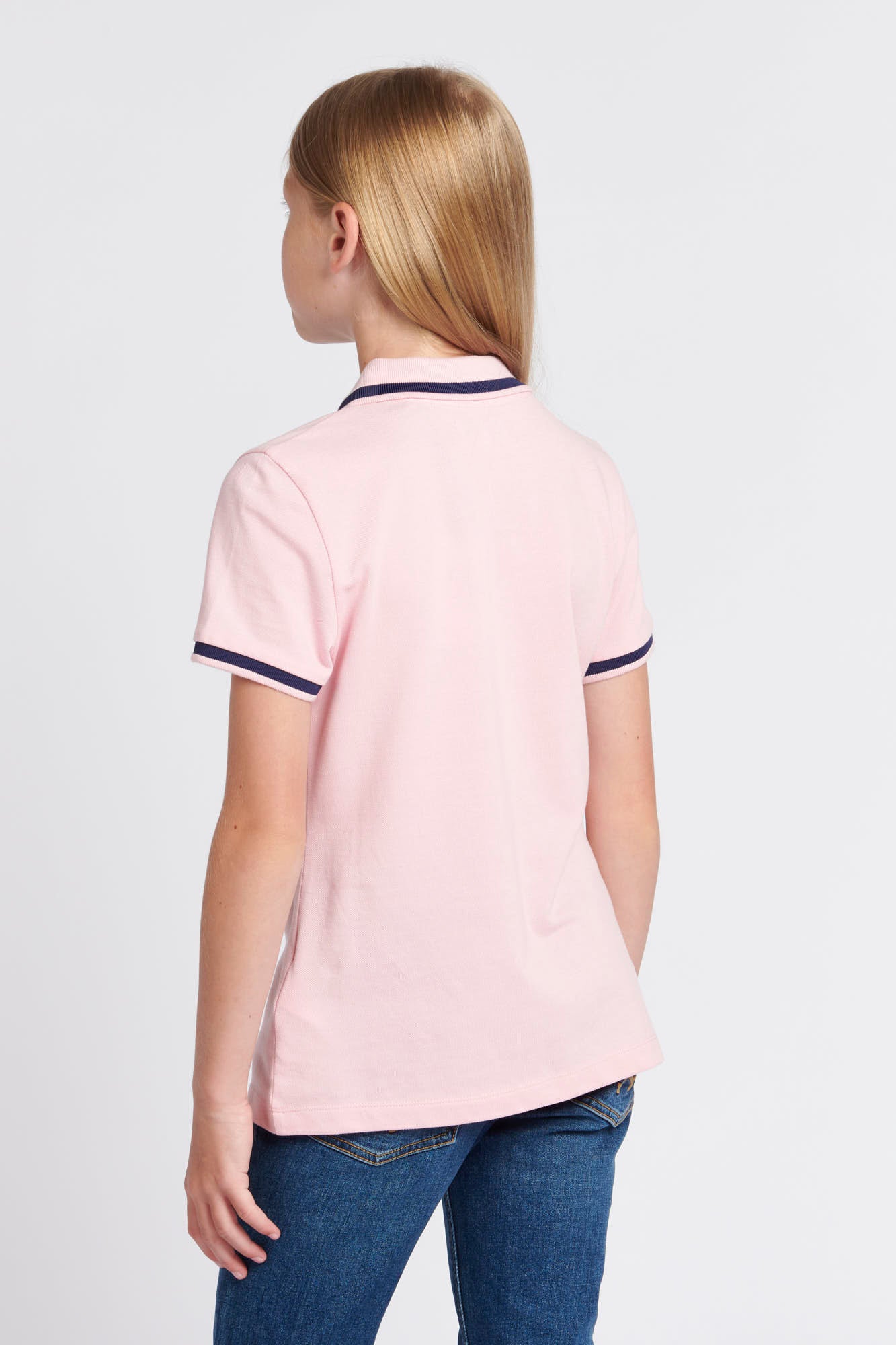 Girls Polo Shirt in Romance Rose