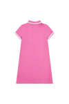 Girls Plain Polo Dress in Strawberry Moon