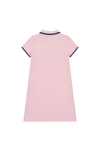 Girls Plain Polo Dress in Romance Rose