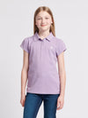 Girls Scallop Collar Polo Shirt in Viola