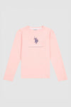 Girls Long Sleeve T-Shirt in Crystal Rose