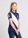 Girls Player 3 Sash Polo Shirt in Midnight Blue