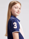 Girls Player 3 Sash Polo Shirt in Midnight Blue