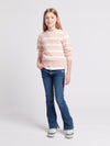 Stripe Cable Knit Jumper Crystal Rose