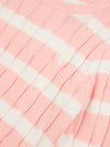 Stripe Cable Knit Jumper Crystal Rose