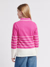 Stripe LS Polo Top Rose Violet