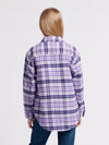 Girls Brushed Check Shirt in Viola