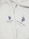 USPA Zip Hoodie & Jogger BB Set Grey Marl