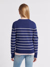 Stripe Crew Jumper Midnight Blue