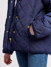 Girls Lightweight Quilted Jacket in Midnight Blue