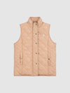 Girls Lightweight Quilted Gilet in Cuban Sand