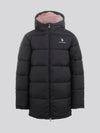 Girls Longline Puffer Jacket in Black