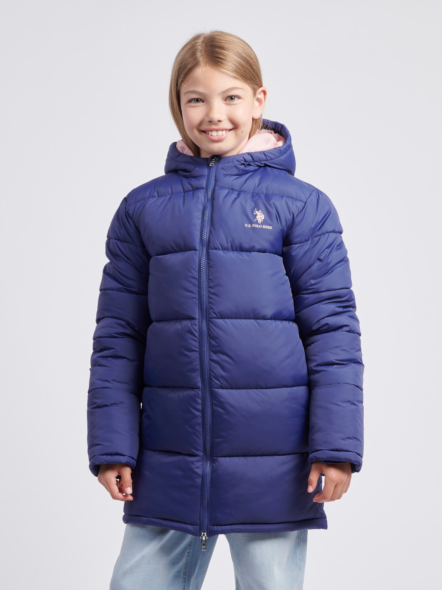 Girls puffer coat with hood online