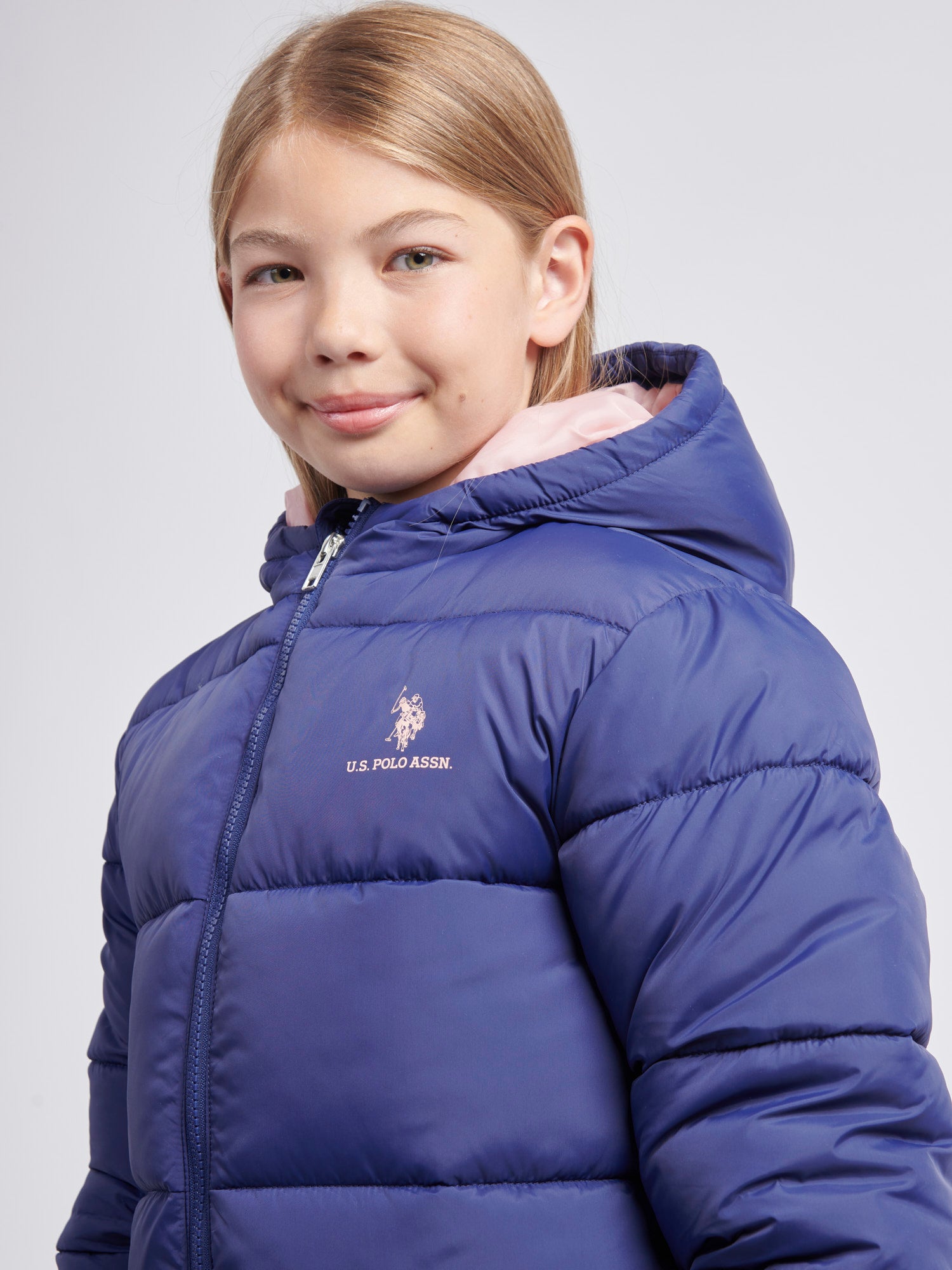 Girls puffer jacket with hood on sale