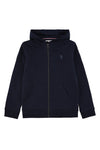 Boys Zip-Through Hoodie in Navy Blue