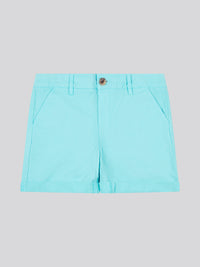 Boys Garment Dye Chino Shorts in Blue Radiance